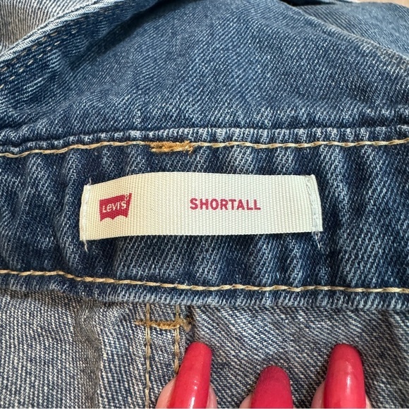 Levi’s Shortall Girls Denim Jean Overall 10 - Picture 6 of 7